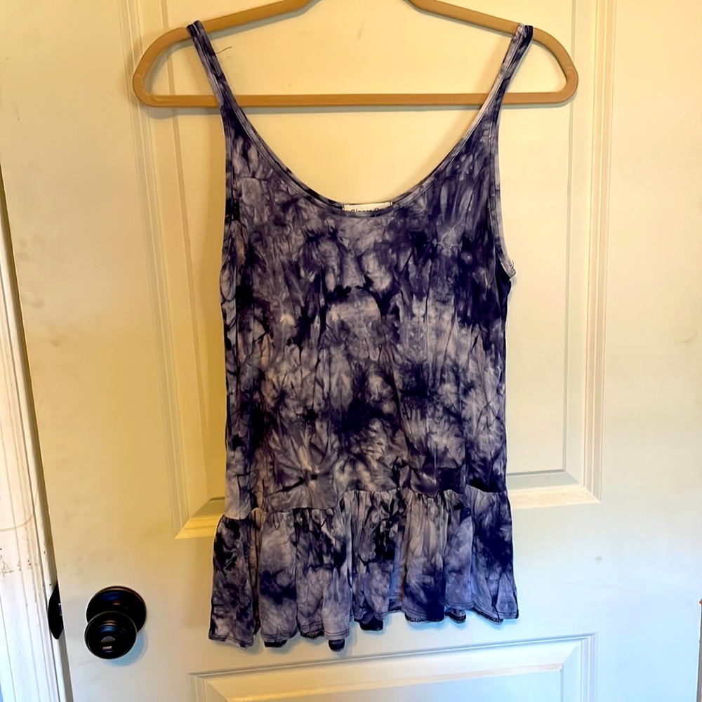 Ginger G Ue Tie Dye Peplum Tank M